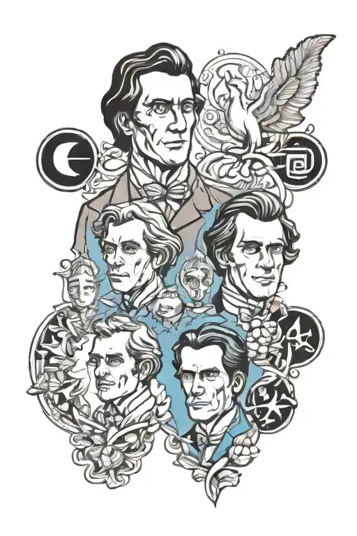 Joseph Smith's First Vision of God and Jesus tattoo design idea