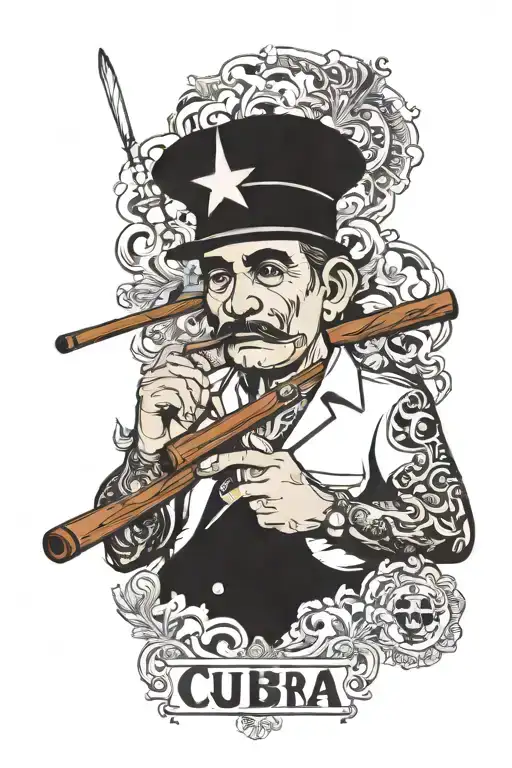 cigars, Cuba, Libra tattoo design idea