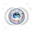 A broken heart mended with the number 9, surrounded by moon phases tattoo design idea