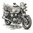 990 adventure motorcycle tattoo design idea