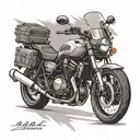 990 adventure motorcycle tattoo design idea