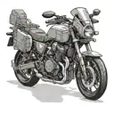 990 adventure motorcycle tattoo design idea