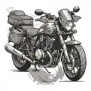 990 adventure motorcycle tattoo design idea