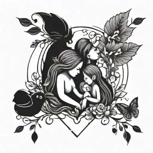 a symbolic representation of family that represents love comfort trust bond feeling etc  tattoo design idea
