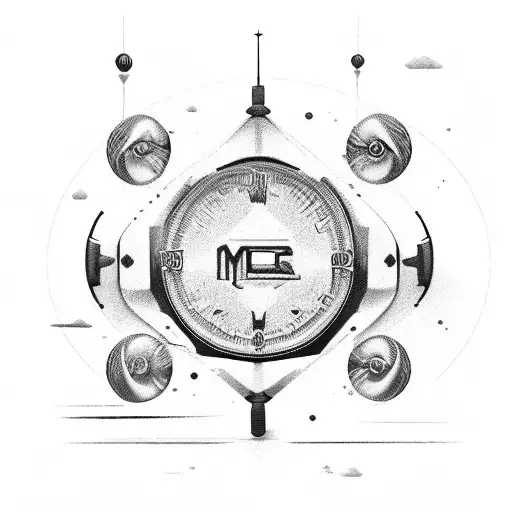 An old school steering wheel with the center being a horseshoe "I won't fall asleep, promise" tattoo design idea