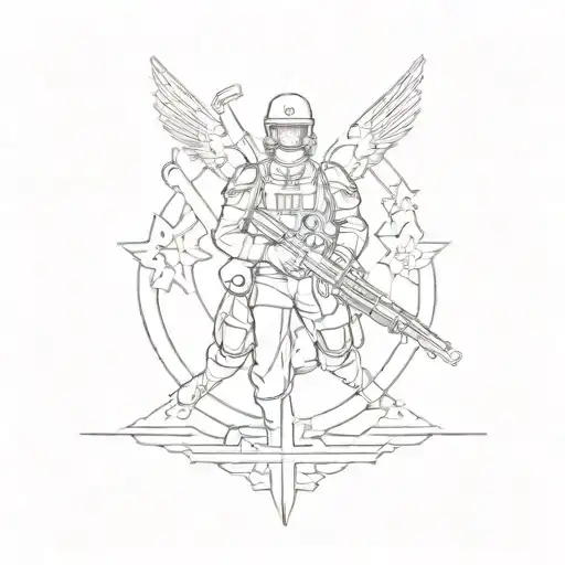 Commander of the assault company of the Russian Armed Forces tattoo design idea