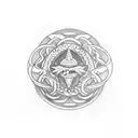 traditional ouroboros in a circle tattoo design idea