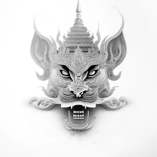 Phra rahu tattoo design idea