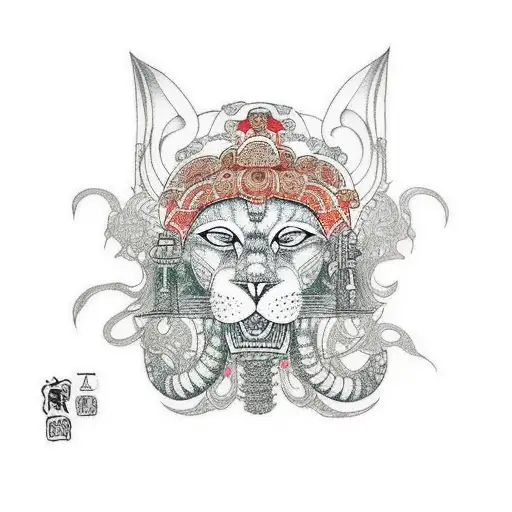 sekhmet tattoo design idea