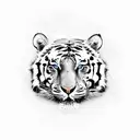 An adventurer on a motorcycle, with a tiger riding pillion and a cricket bat strapped to the back tattoo design idea