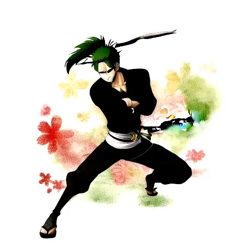 Sword 3 katana Roronoa Zoro  tattoo design idea