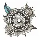 indian chakra symbols tattoo design idea