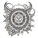 indian chakra symbols tattoo design idea