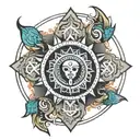 indian chakra symbols tattoo design idea