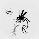 delicate point of view tattoo design idea