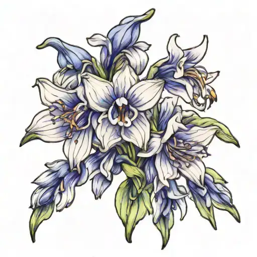 bluebells tattoo design idea
