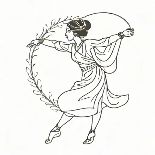 dancing Gypsy tattoo design idea