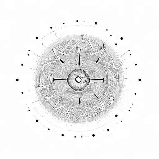 a cursive D and L in a circle tattoo design idea