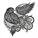 ROBIN AND AURA tattoo design idea