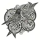 ROBIN AND AURA tattoo design idea