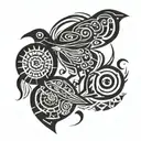 ROBIN AND AURA tattoo design idea