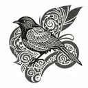 ROBIN AND AURA tattoo design idea