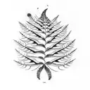 Fern Tree tattoo design idea