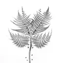 Fern Tree tattoo design idea