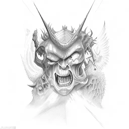 its called freefall, called to the devil and the devil did come tattoo design idea