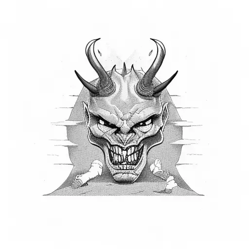 Called to the Devil and the Devil said Hey! Why you been calling this late? It's like 2 A.M. and the bars all closed tattoo design idea