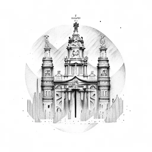 madrid city tattoo design idea