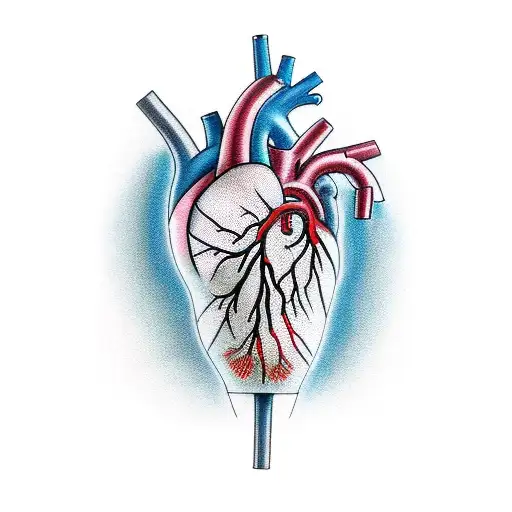 biomechanics heart with road bike parts, coverup calf tattoo, colours and black ink tattoo design idea