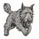 Irish wolfhound coursing  tattoo design idea
