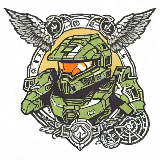 Halo Master Chief tattoo design idea