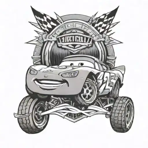 lightning mcqueen tattoo design idea