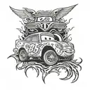 lightning mcqueen tattoo design idea