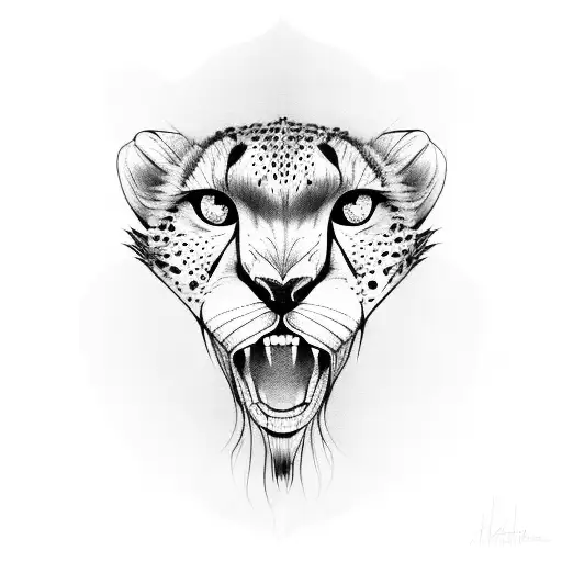 cheetah tattoo design idea