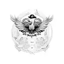 Mexican Eagle tattoo design idea
