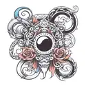 text: “QoS“ tattoo design idea
