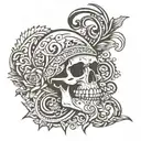text: “QoS“ tattoo design idea