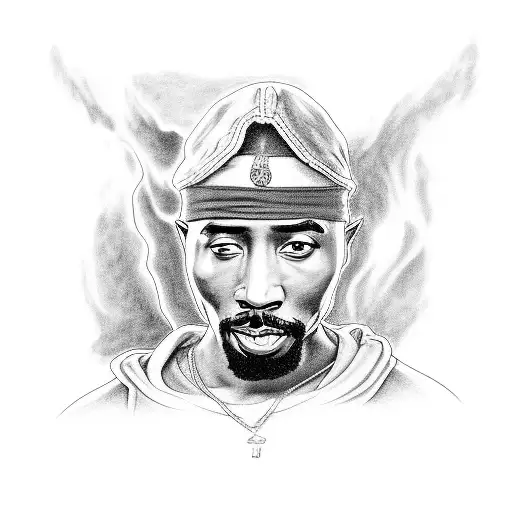 2pac  tattoo design idea