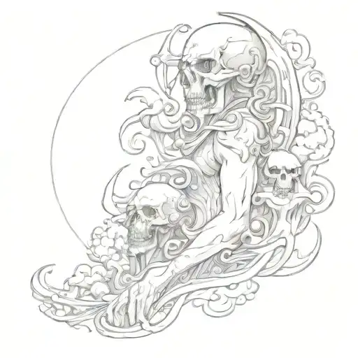 heaven vs hell tattoo left sleeve tattoo design idea