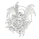 heaven vs hell tattoo left sleeve tattoo design idea