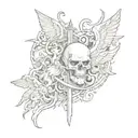 heaven vs hell tattoo left sleeve tattoo design idea