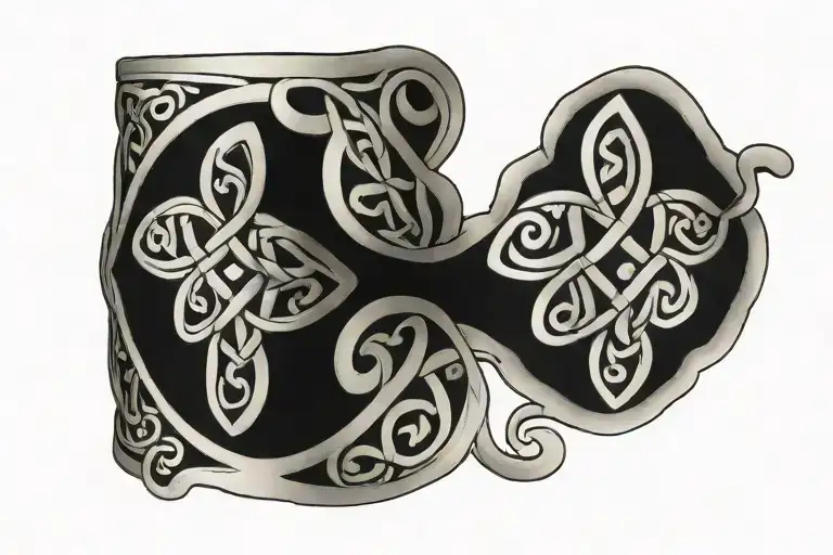 Celtic arm band tattoo design idea