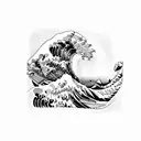 the great wave  tattoo design idea