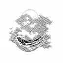 the great wave  tattoo design idea