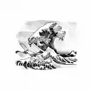 the great wave  tattoo design idea