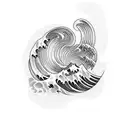 the great wave  tattoo design idea