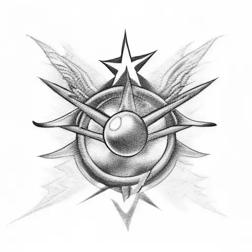 nimbus 2000, golden snitch, dragons, stars "I have lived a thousand lives" tattoo design idea